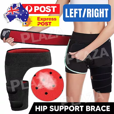 Hip Brace - Compression Groin Support Wrap For Sciatica Pain Relief Thigh L/R AU • $12.85