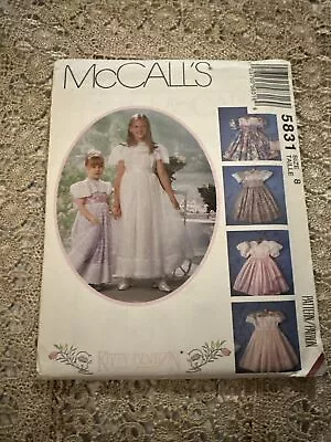 McCall’s 5831 Sewing Patterns Children First Comunion Dress Size 8 Uncut FF • $9.99