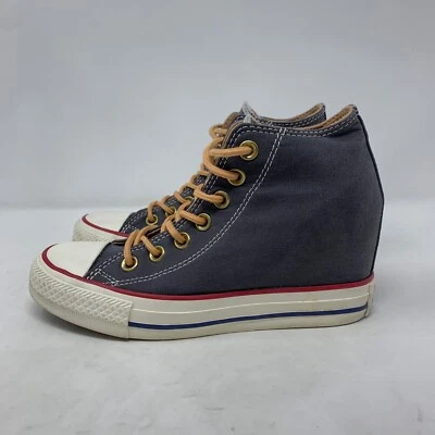 $49.99 • Buy Converse Wmns Size 6 Chuck Taylor All Star Lux Hi High Hidden Heel Wedge Purple