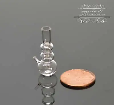 1:12 Dollhouse Miniature Glass Water Pipe Bong HMN DZ-3 • $11.84
