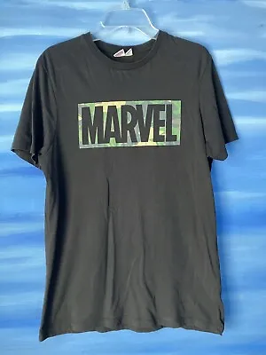 Marvel Mens T-shirt T-Shirt Black Men's Size Logo Tshirt Sleeve Men’s Shirt Comi • £2.99