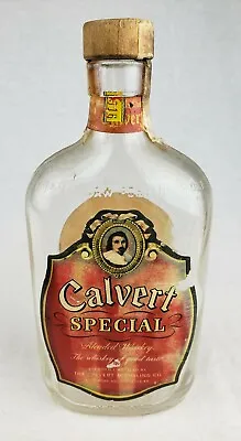 Vintage Whiskey Bottle Calvert Special Antique Flask Paper Label Baltimore MD • $34.95