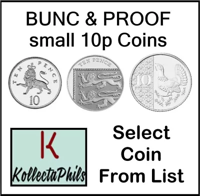 10p Ten Pence Coins BUNC Or PROOF 1992 To 2024 Uncirculated From Annual Sets UK • £18.99