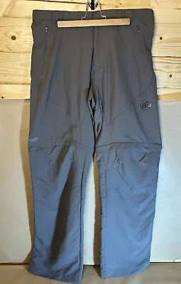 MAMMUT Men Zip-Off System Outdoor Trousers Grey 2 In 1 Size EU 48 UK 32 Reg VGC • £49.97