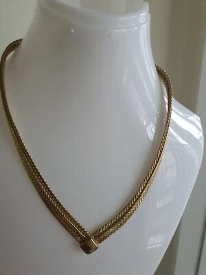 £15 • Buy Vintage Crown Trifari Bib Colar Gold Tone Necklace