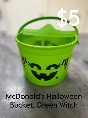 2022 McDonalds Halloween Happy Meal Boo Bucket McGoblin Green Witch Pail • $4.99