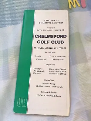Scarce Unusual Golf Course Map Chelmsford Chelmsford Golf Course • £24.99