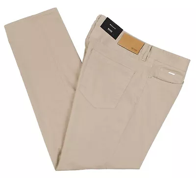 Hugo Boss Maine 3-20 50373579 Beige Regular Fit Chinos 5 Pocket Pants Multisize • $71.90