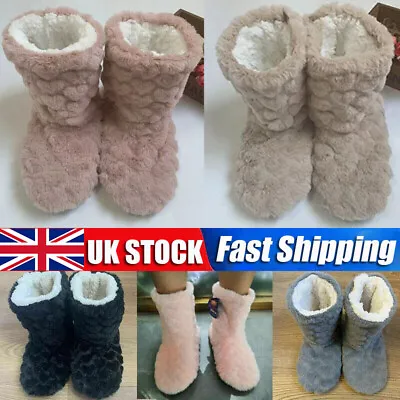 £8.59 • Buy Uk Ladies Slippers Womens Fur Thermal Ankle Boots Warm Shoes Size Uk 3 4 5 6 7 8