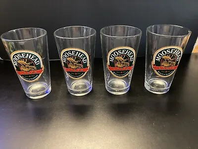 Set Of 4 Moosehead Lager Pint Beer Glasses Since 1867 Canada's Oldest Brewery • $36
