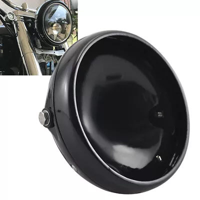 7 Black Motorcycle Headlight Shell Housing Mount Cover Bracket For Harley XL Bob • $21.68