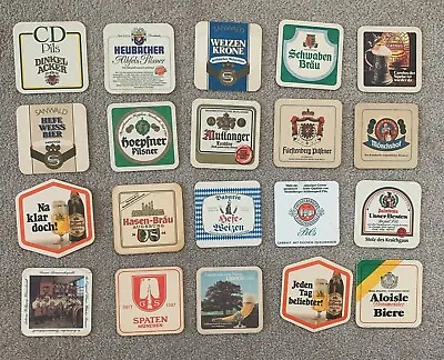 Vintage German Beer Coasters. Lot Of 20 Different Paper Coasters • $10