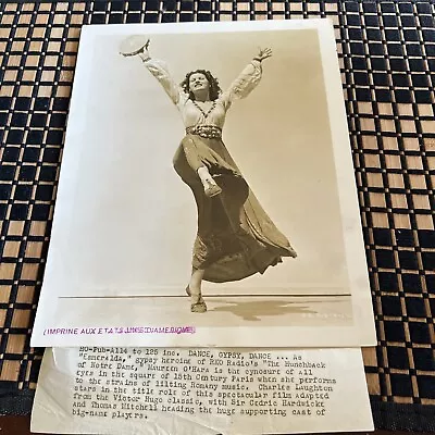 MAUREEN O'HARA Photo ORIGINAL 1939 Hunchback Of Notre Dame RKO French Stamped • $99.99