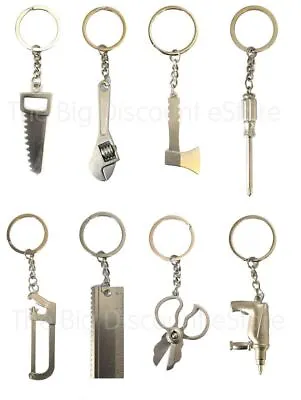 Work Tools Keyring Metal Keychain Mechanic Builder Carpenter DIY Workman Gift • £4.45