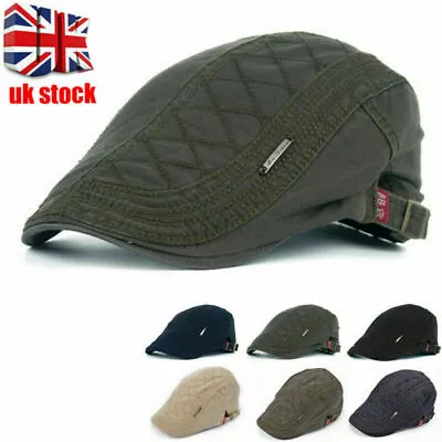 £7.99 • Buy Men Beret Golf Gatsby Peaked Flat Cap Hat Newsboy Cotton Ivy Driver Irish
