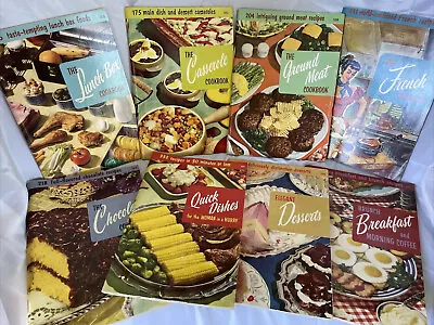 Lot Of 8 Culinary Arts Institute Recipe Cook Books~Vintage 1955~French~Dessert • $11.99