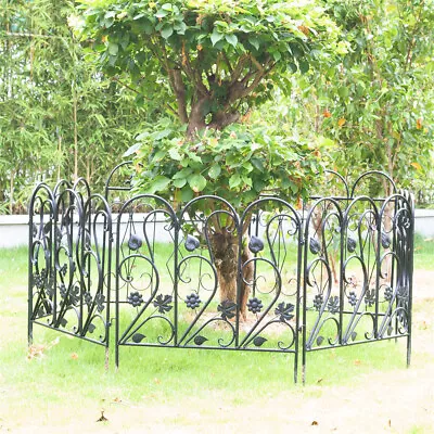 5PCS Heavy Duty Metal Garden Fence Animal Border Tall Rustproof Garden Barrier • $59.92