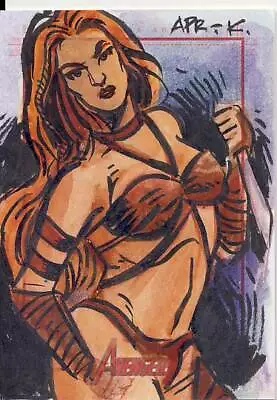 2012 Marvel Greatest Heroes Avengers Sketch Card Kusbiantoro Shanna • $79.99