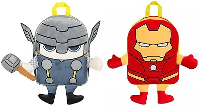 £7.95 • Buy Marvel Thor Iron Man Plush Backpack Kids Rucksack Children School Bag Superhero