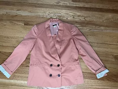 J. Crew Womens Peach Double Breasted 2- Button Blazer Jacket Size 4 • $25