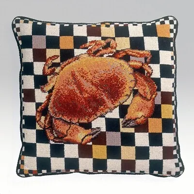Ehrman 1993 Rare Tapestry Needlepoint Cushion Kit With Tapestry Wool -  Crab  • $179.95