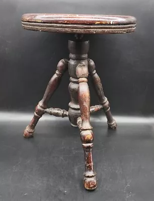 $259.99 • Buy Vintage H. Holtzman & Sons Tri Foot Piano Swivel Stool Chair Columbus Oh.