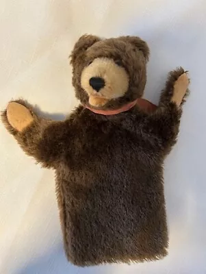 Steiff Bear Hand Puppet 1960s Vintage German Mohair Plush • $35