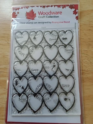 £5.50 • Buy Woodware Stamps November  Francoise Read  Creative Expression Heart Background