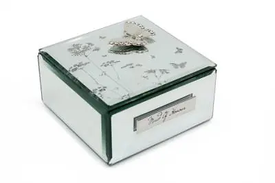 Maid Of Honour Gift Beautiful Mirror Butterfly Jewellery Box HE555JB-MOH • £16.54