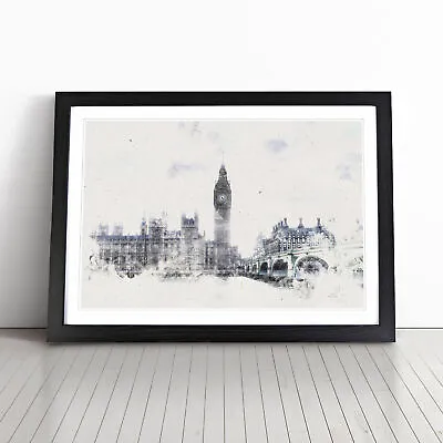 The Houses Of Parliament London Wall Art Print Framed Canvas Picture Poster • £18.95