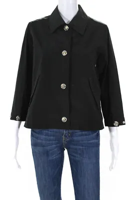 Mastermind Japan Womens Collared Long Sleeve Snap Front Jacket Black Size S • $225.01