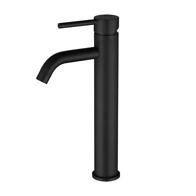 Decaura Tall Basin Mixer Tap Bathroom Black Sink Taps Brass Faucet Round Vanity • $79.99