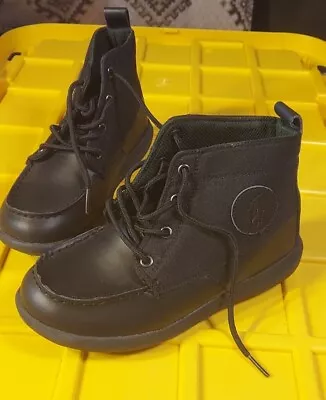 Polo Ralph Lauren Toddler Boys Black Ranger Sport Mid Boots Shoes Size 2 • $18.99