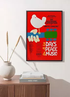 Woodstock 1969 Wall Art POSTER PRINT A4-A0 Laminated Rock Music 60s Festival • £6