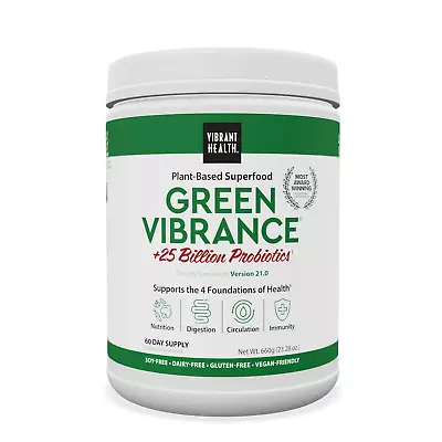 Vibrant Health Green Vibrance Superfood + Probiotics Version 21.0 660g 23.28oz • $69.90