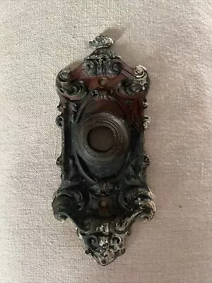 Antique Vintage Ornate Bronze / Brass Door Knob BackPlate 6.25” • $58