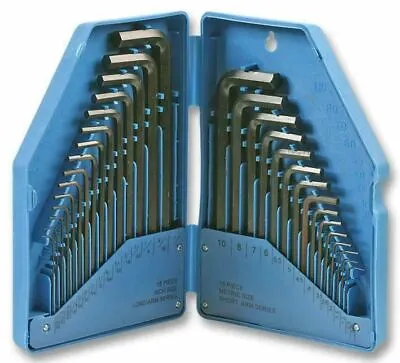 £19.92 • Buy 30 Piece Hex Allen Wrench Key Tool Bit Set Metric Imperial Long Short Arm + Case