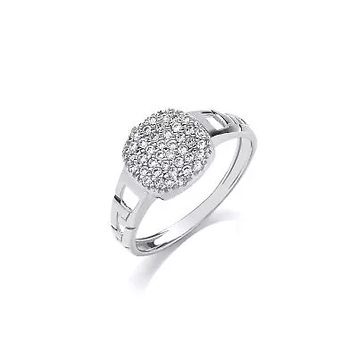 Kids Silver Jewelco London CZ Encrusted Cushion Signet Ring • £40.99