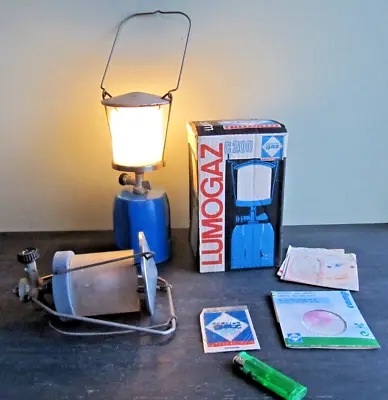 LUMOGAZ C200 Camping Gas Lamp / Light X2 With Mantle In Original Box • £25