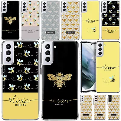 For Samsung Galaxy S24 S23 Ultra A15 A14 Bee Personalised Name Phone Case Cover • £4.78