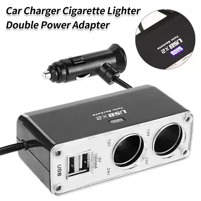 Car Charger Cigarette Lighter Double Power Adapter Socket Splitter Dual USB • $13.56