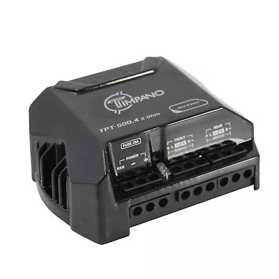 Timpano 500 Watt 2 Ohm 4 Channel Class D Compact Amplifier Black TPT-500.4-2-BK • $69.95