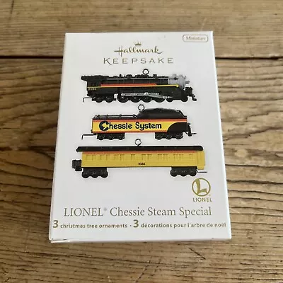 Hallmark 2012 Lionel Chessie Steam Special Set 3 Miniature Ornaments NIB • $13.99