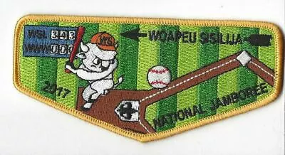 2017 National Jamboree OA Lodge 343 Woapeu Sisili Flap Yellow Border (OANJ227) • $8.95