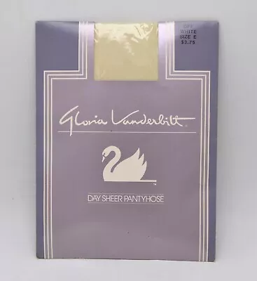 Gloria Vanderbilt Pantyhose Day Sheer Color Off White Size E NEW • $5.95