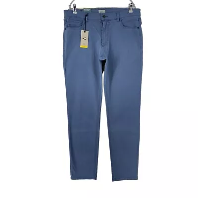 Camel Active HOUSTON Blue Stretch Regular Straight Fit Trousers Jeans W36 L34 • £24.99