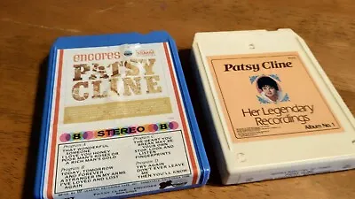 Lot Of 2  Patsy Cline  8 Track Tapes Her Legendary Recordings Album 1 / Encores • $7.99