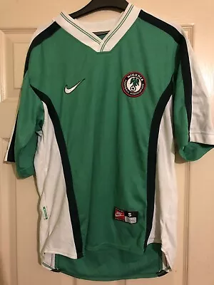 £70 • Buy Vintage Nike 1998 2000  Nigeria Football Shirt Size Small