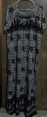 Women Gray Multi-color Galabeya Kaftan Dress Size L • £14.25