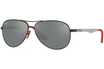 Ray Ban Scuderia Ferrari Collection RB8313M F0096G Shin Blk G-15 Grey Mirr 61mm • $462.20